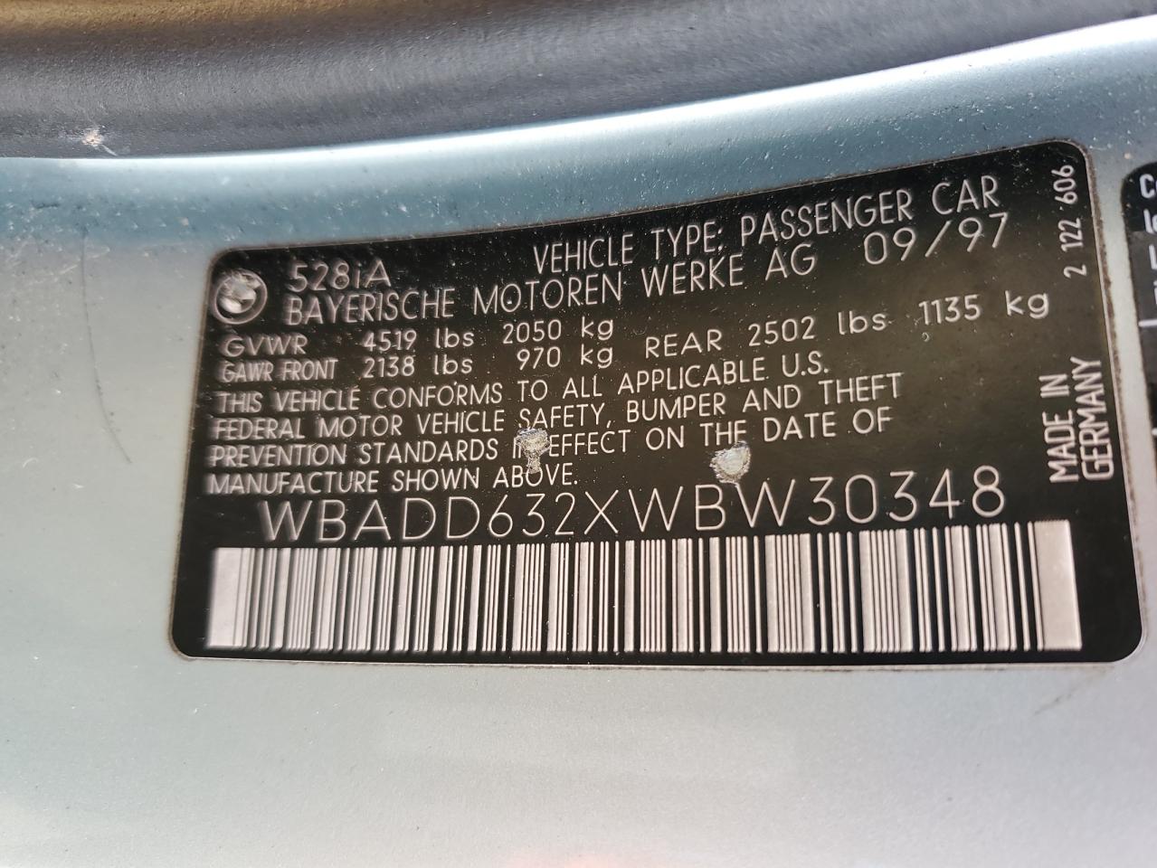 Фото: WBADD632XWBW30348