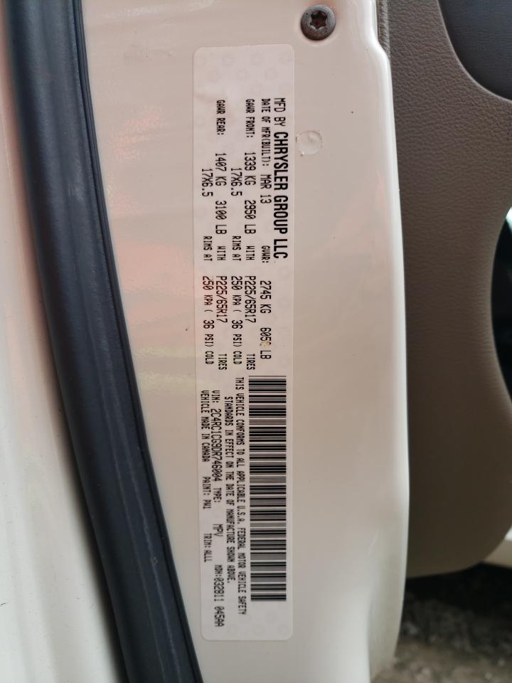 2013 Chrysler Town & Country Touring L VIN: 2C4RC1CG9DR746004 Lot: 93606385