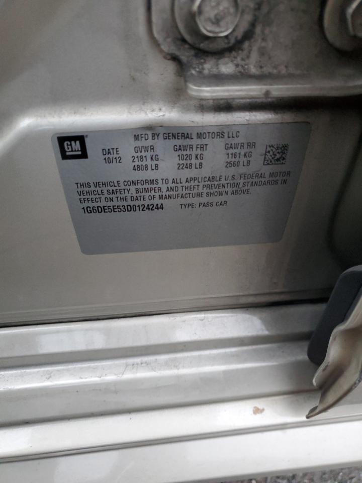 2013 Cadillac Cts Luxury Collection VIN: 1G6DE5E53D0124244 Lot: 93367255