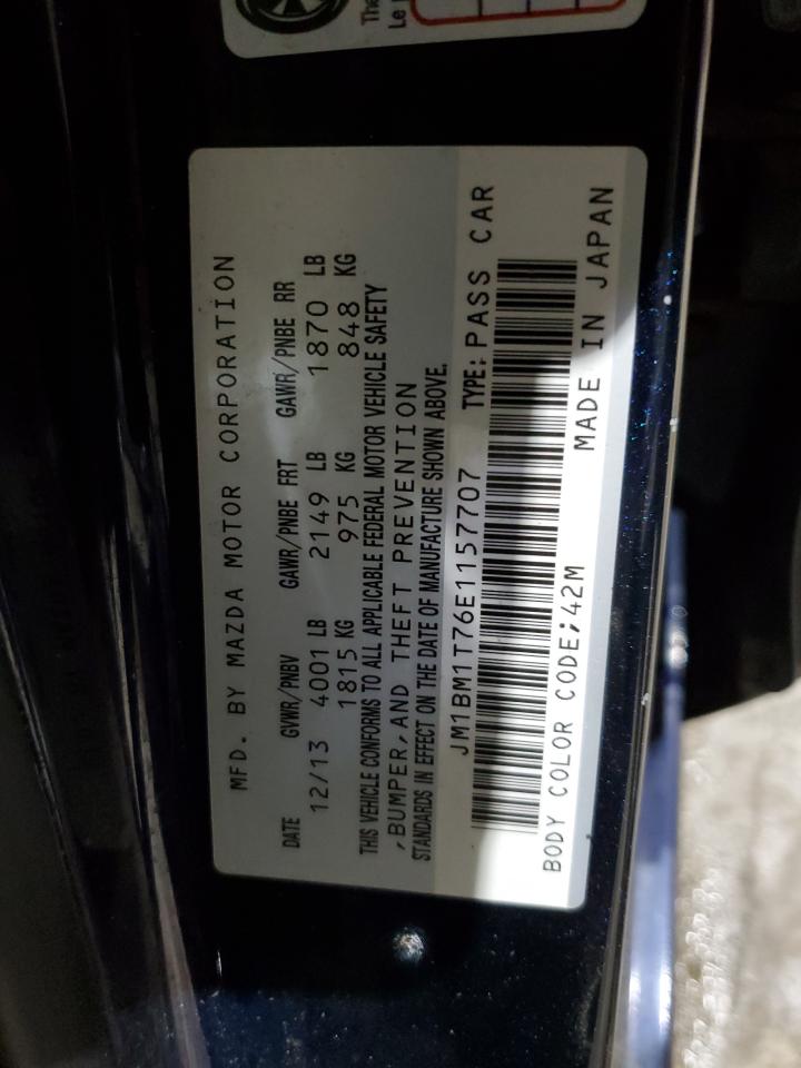 2014 Mazda 3 Sv VIN: JM1BM1T76E1157707 Lot: 92591985