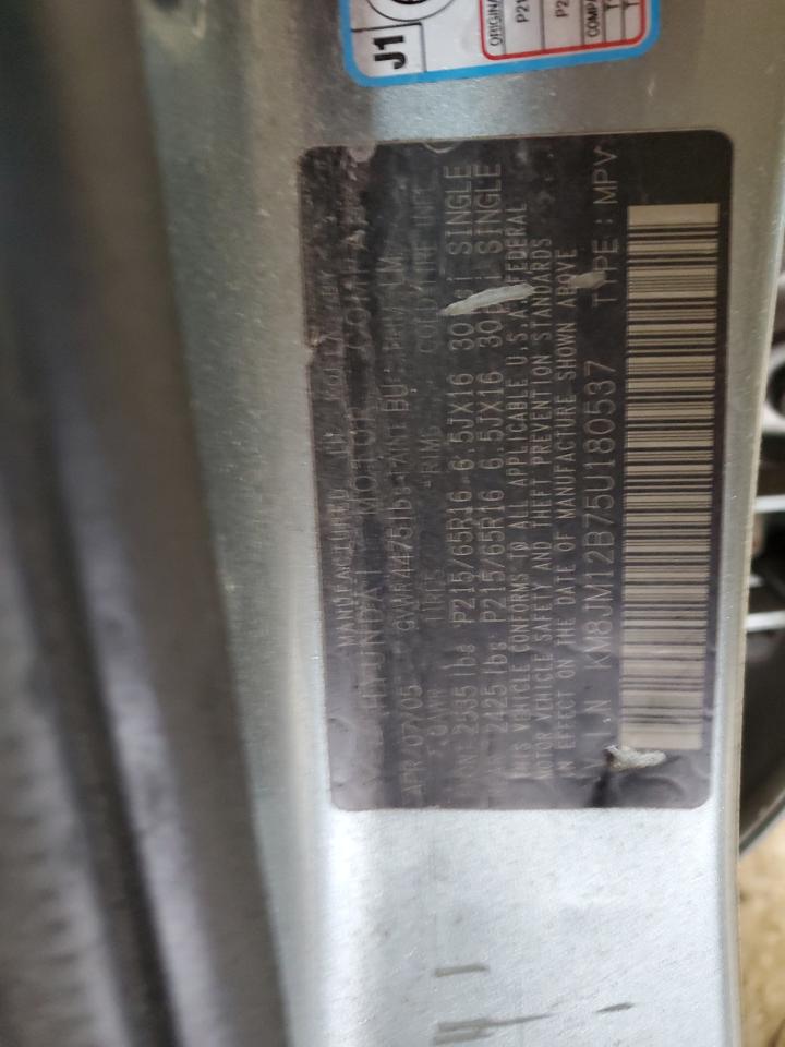 2005 Hyundai Tucson Gl VIN: KM8JM12B75U180537 Lot: 91877415