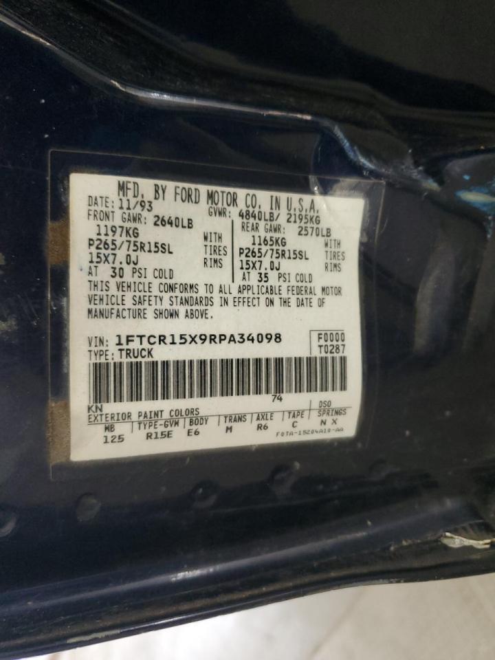 1994 Ford Ranger Super Cab VIN: 1FTCR15X9RPA34098 Lot: 92434385