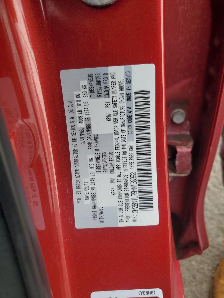 2017 Mazda 3 Touring VIN: 3MZBN1L79HM138392 Lot: 90640635