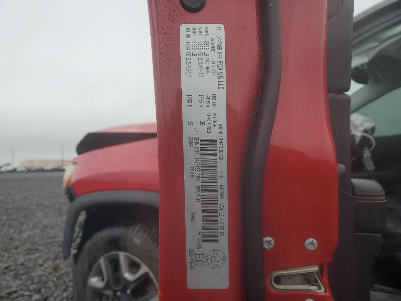 2018 Jeep Compass Trailhawk VIN: 3C4NJDDB8JT417439 Lot: 93317005