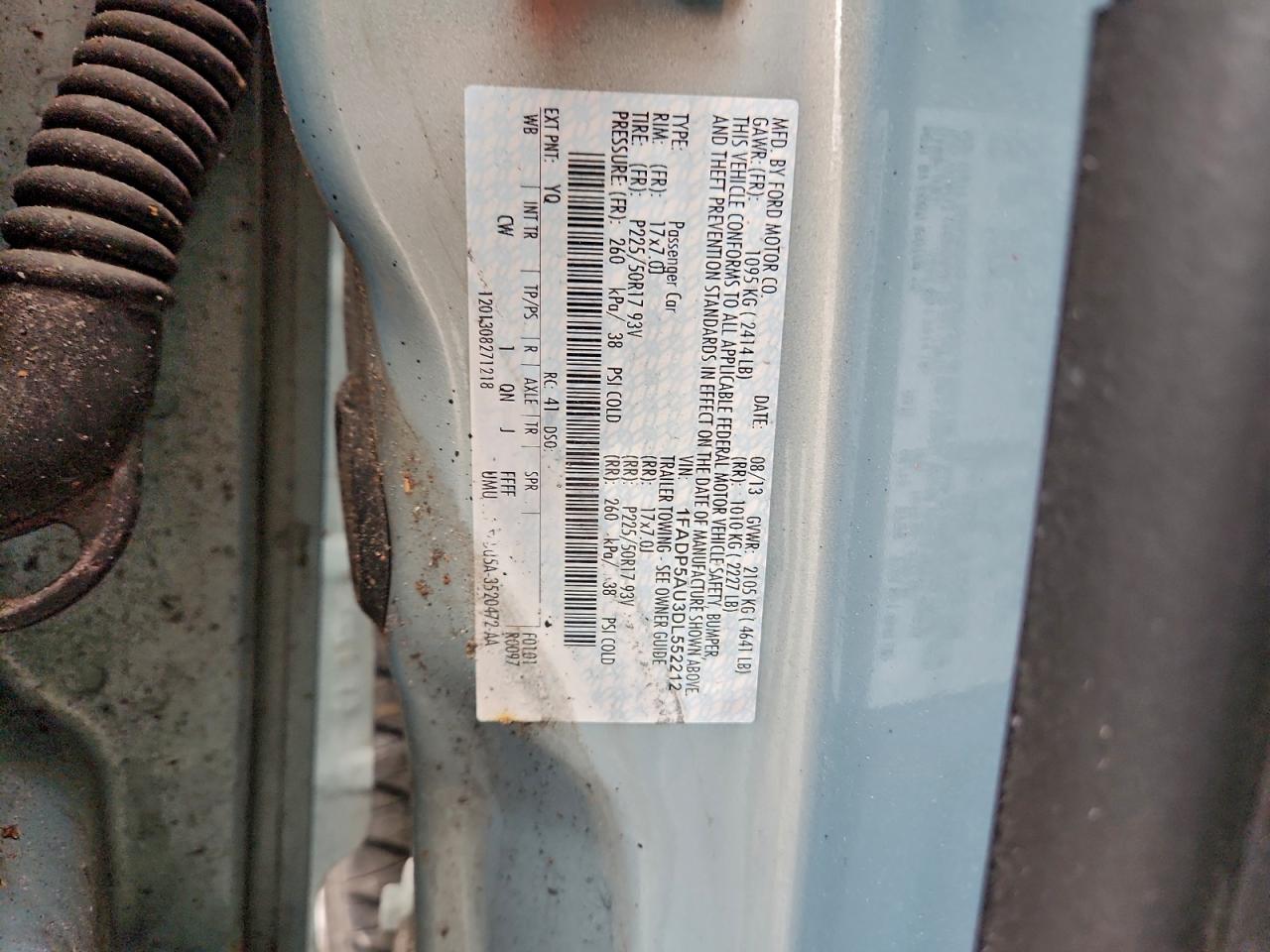 2013 Ford C-Max Se VIN: 1FADP5AU3DL552212 Lot: 94350125