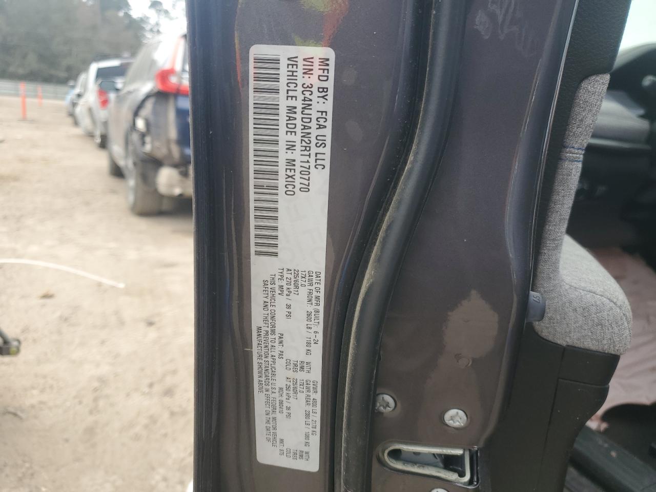 2024 Jeep Compass Sport VIN: 3C4NJDAN2RT170770 Lot: 93729045