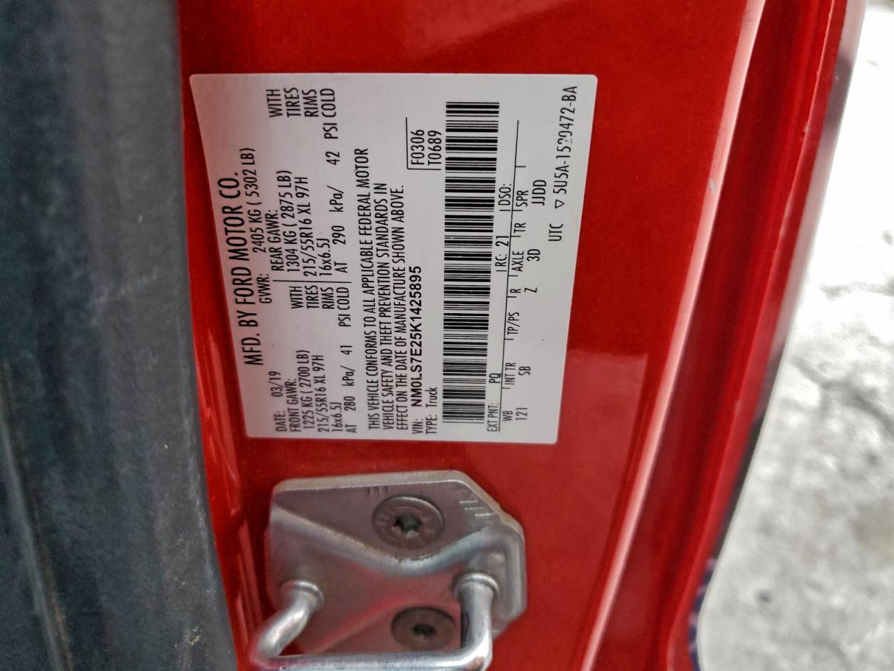 2019 Ford Transit Connect Xl VIN: NM0LS7E25K1425895 Lot: 94036615