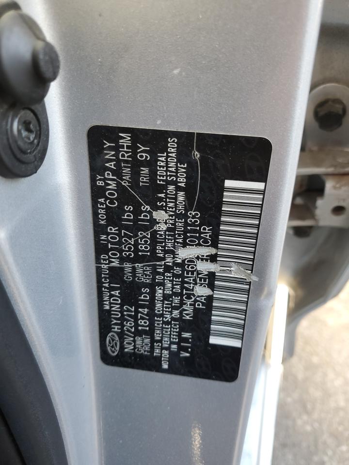 2013 Hyundai Accent Gls VIN: KMHCT4AE6DU401133 Lot: 93143335