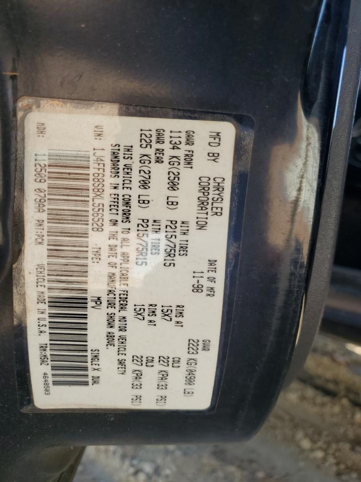 1999 Jeep Cherokee Sport VIN: 1J4FF68S8XL556528 Lot: 93009535