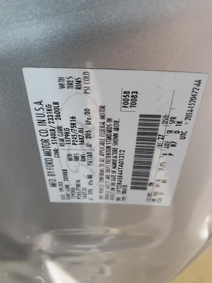 2004 Ford Ranger Super Cab VIN: 1FTZR45E44TA01312 Lot: 91701745