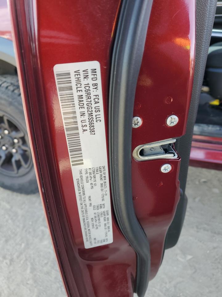 2021 Ram 1500 Classic Slt VIN: 1C6RR7GG2MS568387 Lot: 90815785