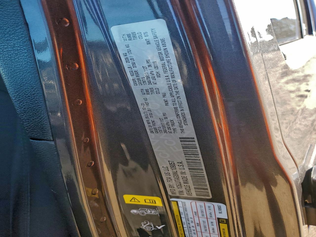 2022 Jeep Gladiator Sport VIN: 1C6JJTAG8NL109057 Lot: 94053075