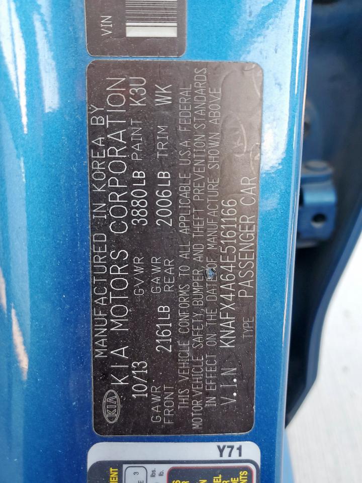 2014 Kia Forte Lx VIN: KNAFX4A64E5161166 Lot: 92895805