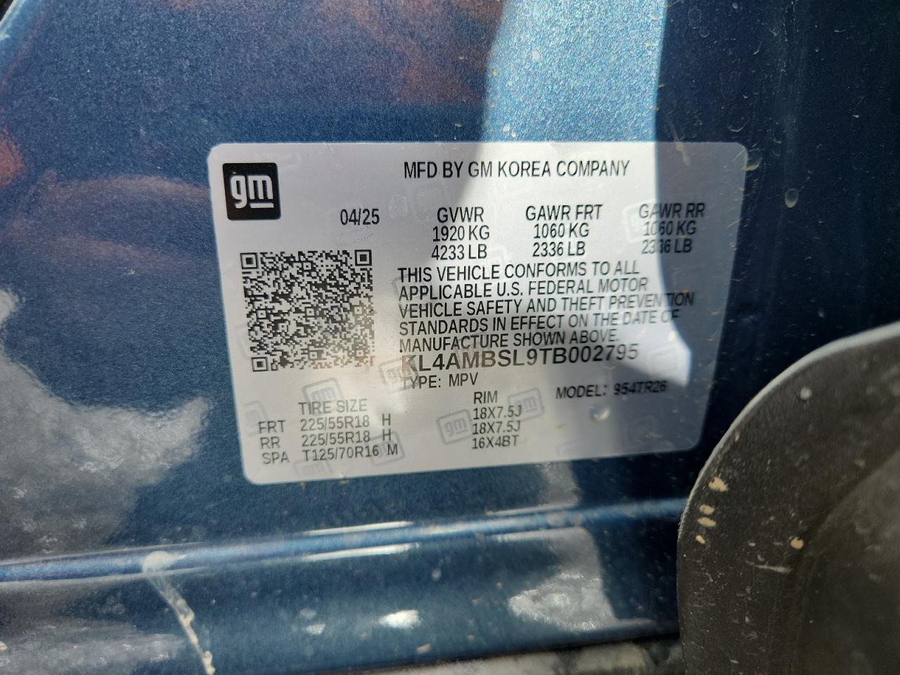 2026 Buick Encore Gx Preferred VIN: KL4AMBSL9TB002795 Lot: 93523215