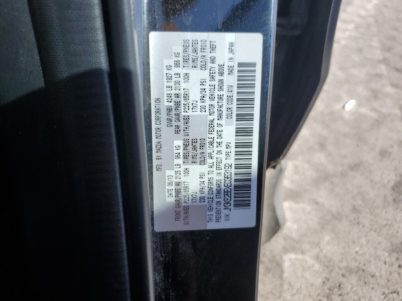 2014 Mazda Cx-5 Sport VIN: JM3KE2BEXE0363192 Lot: 92611295