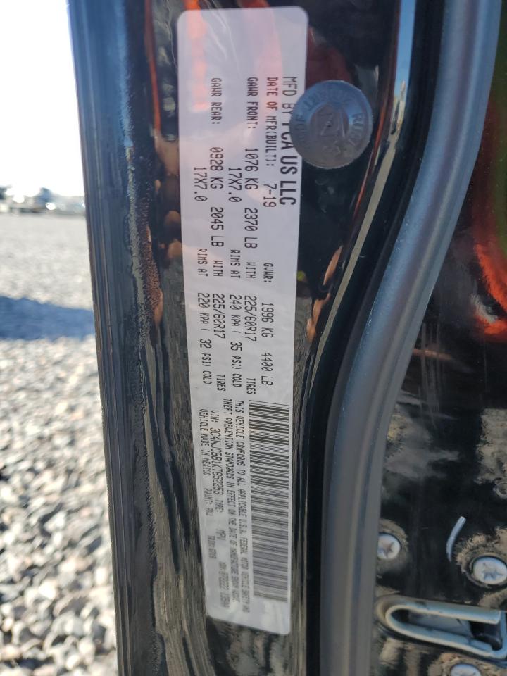 2019 Jeep Compass Latitude VIN: 3C4NJCBB1KT852253 Lot: 92071345