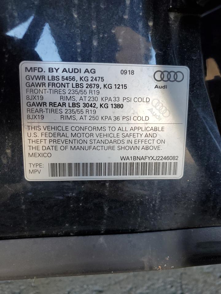 2018 Audi Q5 Premium Plus VIN: WA1BNAFYXJ2246082 Lot: 92907795