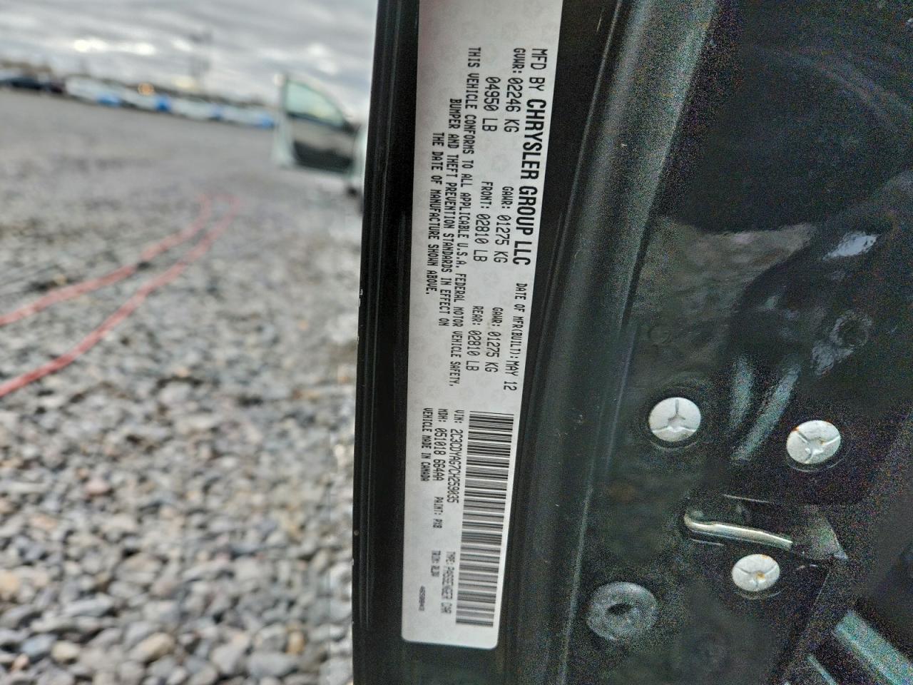 2012 Dodge Challenger Sxt VIN: 2C3CDYAG7CH259035 Lot: 94558205