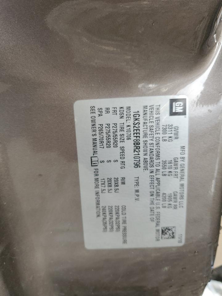 2011 GMC Yukon Denali VIN: 1GKS2EEF8BR210796 Lot: 93483955