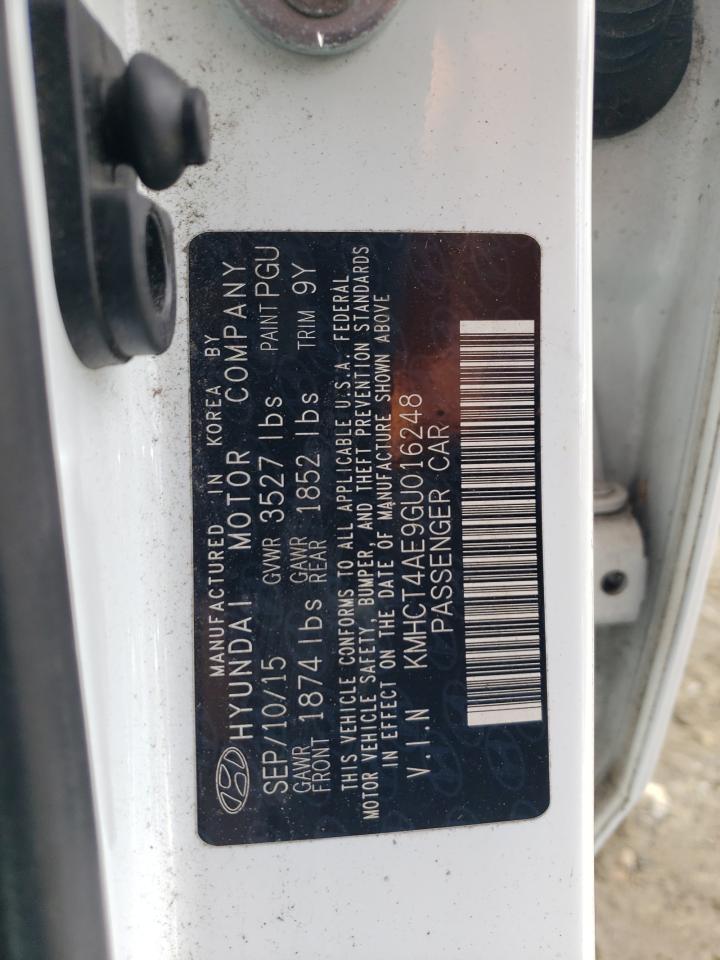 2016 Hyundai Accent Se VIN: KMHCT4AE9GU016248 Lot: 91523255