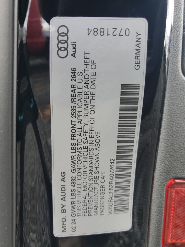 2024 Audi A5 Premium Plus 45 VIN: WAUFACF52RA072642 Lot: 93144815