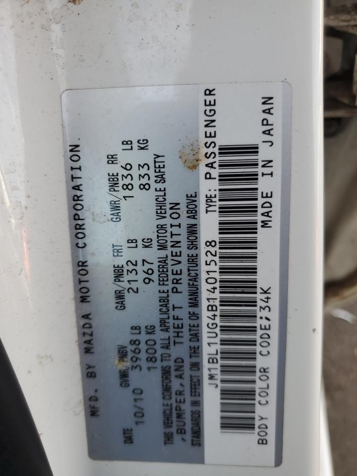 2011 Mazda 3 I VIN: JM1BL1UG4B1401528 Lot: 93346625