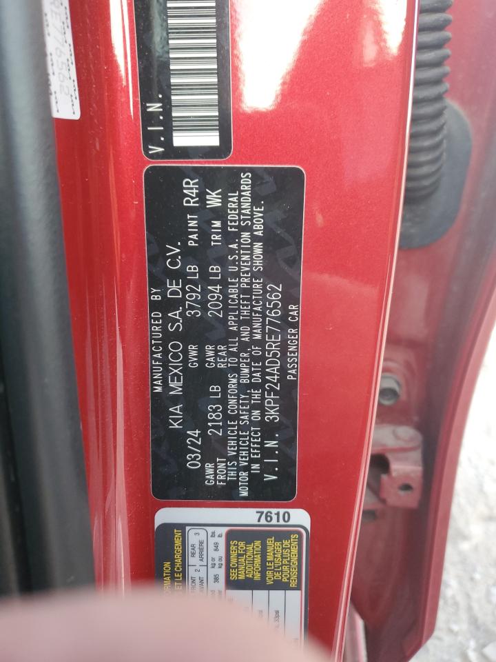 2024 Kia Forte Lx VIN: 3KPF24AD5RE776562 Lot: 93234685