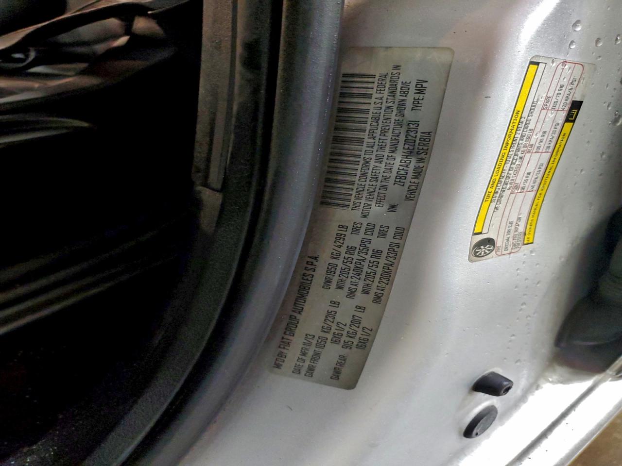 2014 Fiat 500L Easy VIN: ZFBCFABH4EZ023131 Lot: 94532065