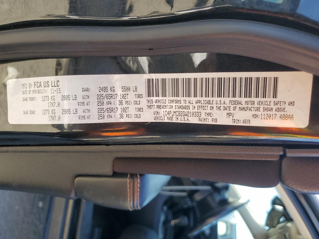 2016 Jeep Cherokee Latitude VIN: 1C4PJMCB2GW210333 Lot: 92197185