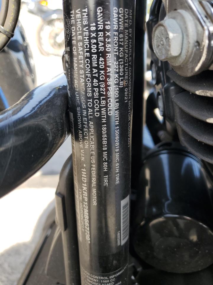 2021 Harley-Davidson Flhxs VIN: 1HD1KRP12MB667730 Lot: 91568235