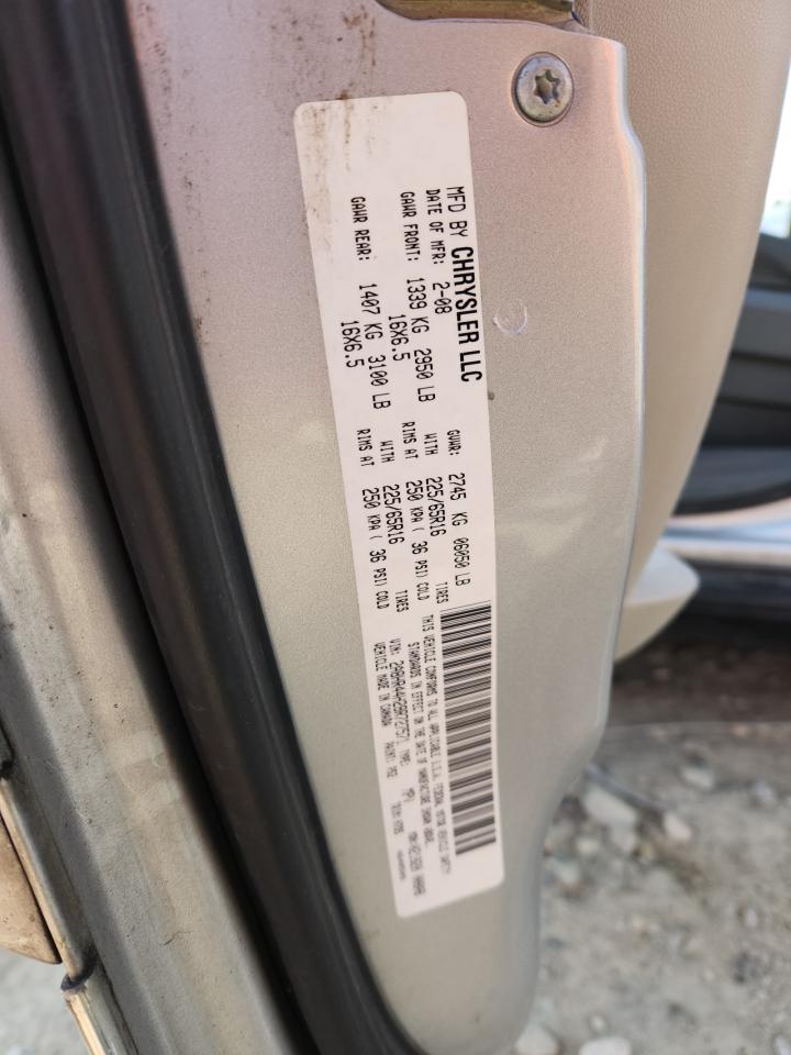 2008 Chrysler Town & Country Lx VIN: 2A8HR44H28R727571 Lot: 92675245