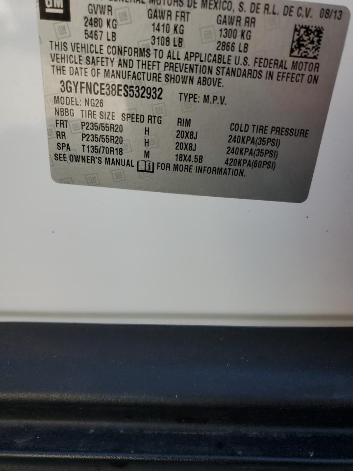 2014 Cadillac Srx Performance Collection VIN: 3GYFNCE38ES532932 Lot: 91776605