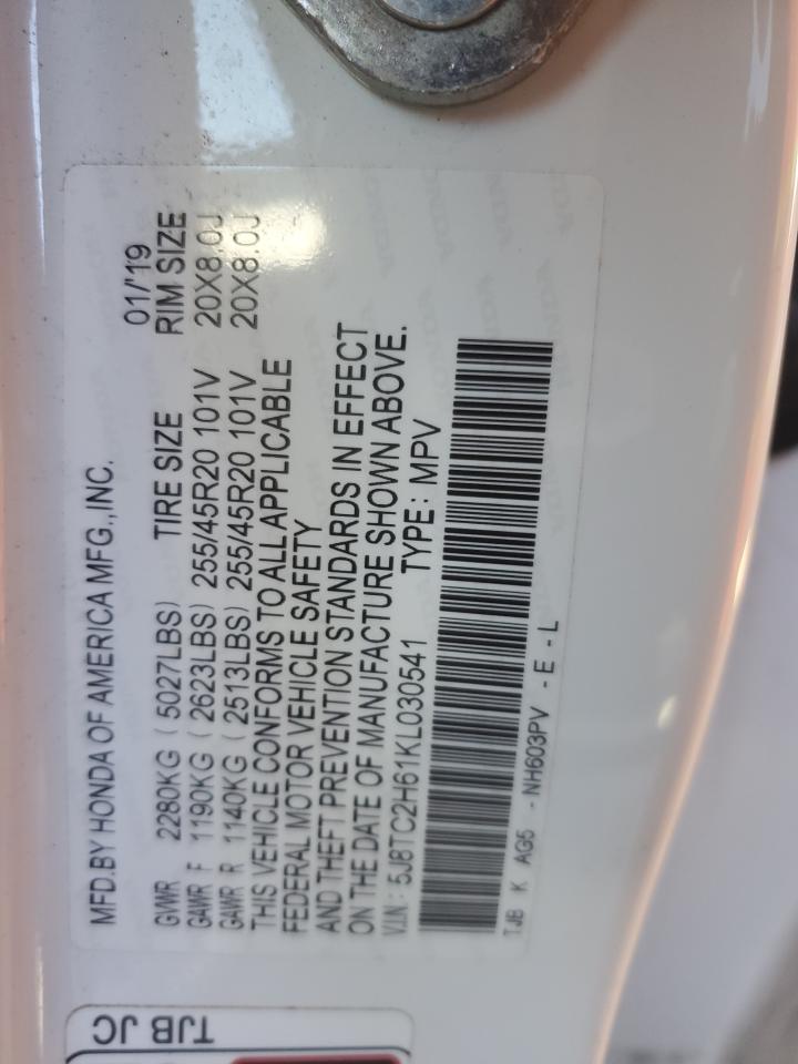 2019 Acura Rdx A-Spec VIN: 5J8TC2H61KL030541 Lot: 85416105