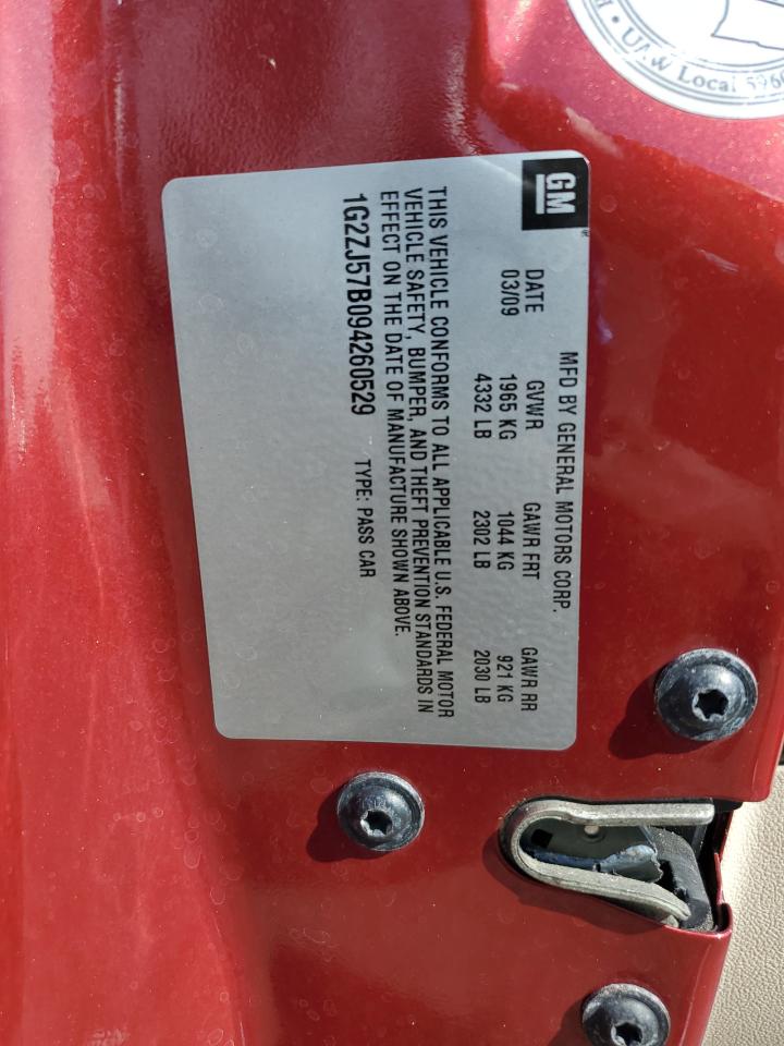 2009 Pontiac G6 VIN: 1G2ZJ57B094260529 Lot: 92761825