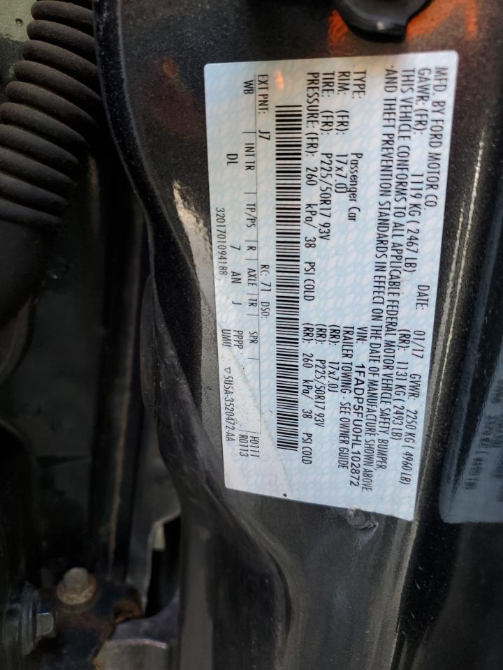 2017 Ford C-Max Titanium VIN: 1FADP5FU0HL102872 Lot: 90747225