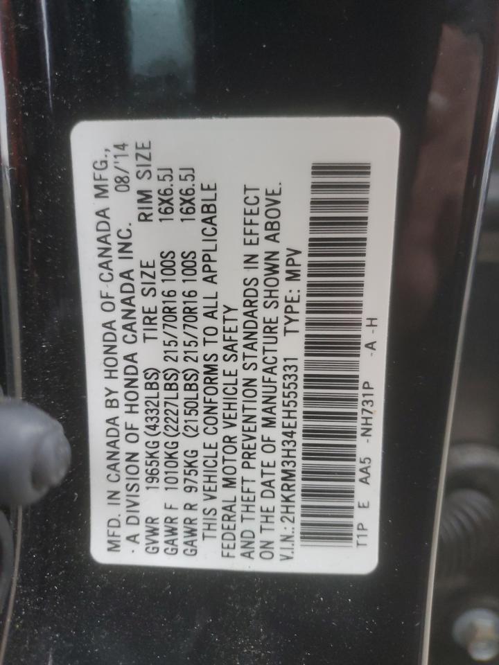 2014 Honda Cr-V Lx VIN: 2HKRM3H34EH555331 Lot: 93601545