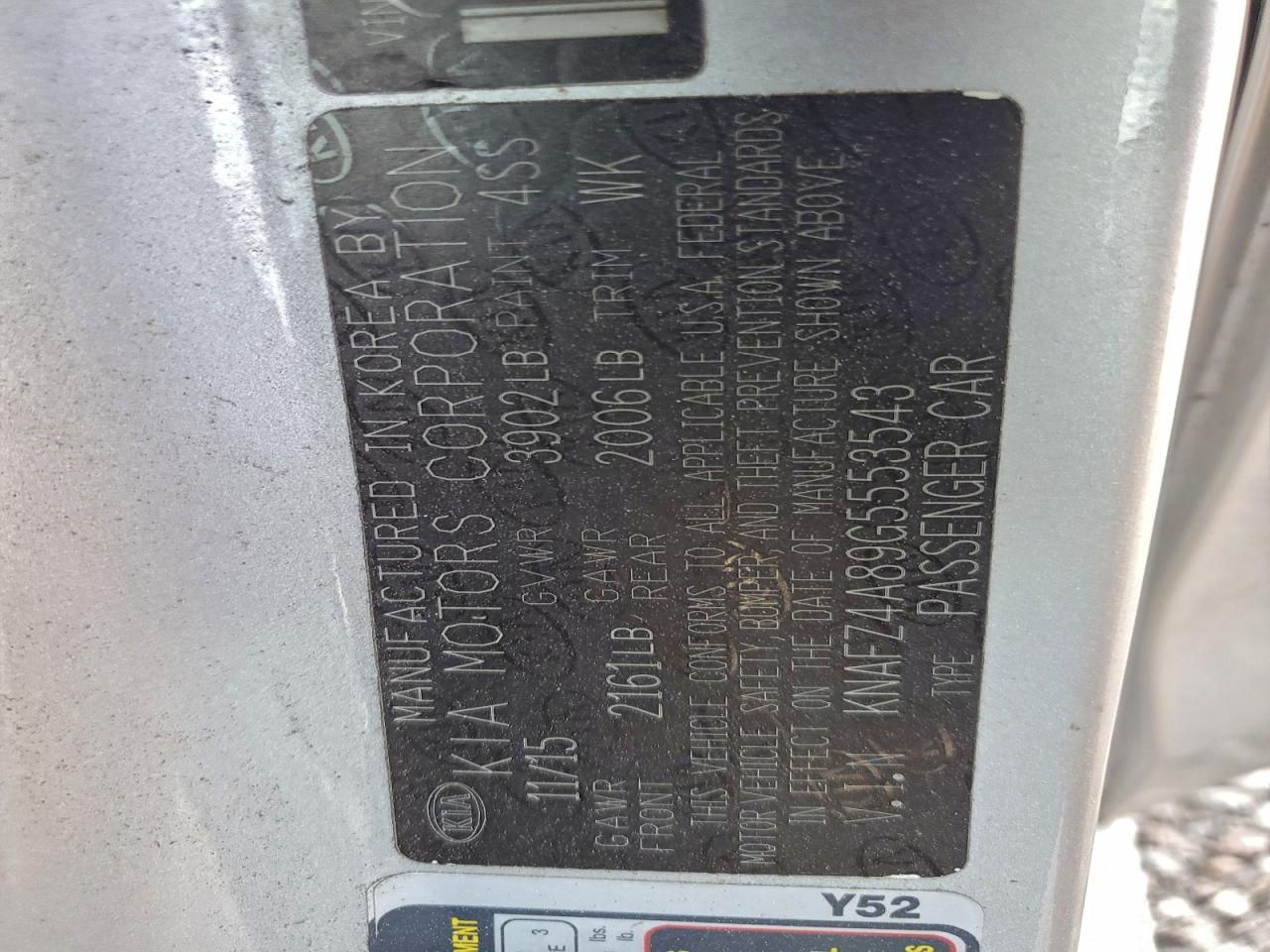 2016 Kia Forte Ex VIN: KNAFZ4A89G5553543 Lot: 94070295