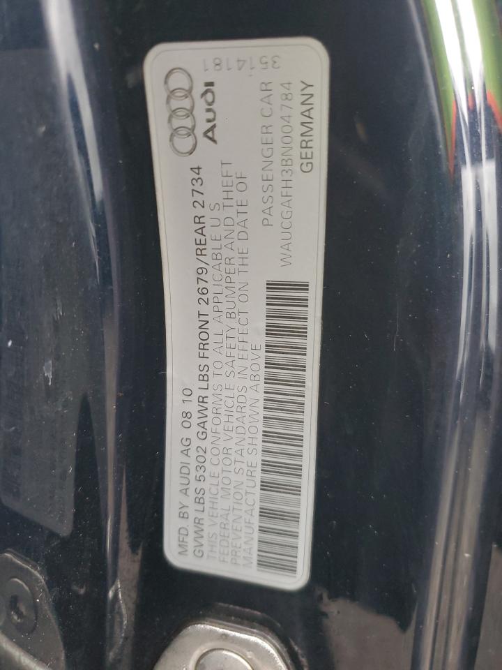 2011 Audi S5 Premium Plus VIN: WAUCGAFH3BN004784 Lot: 93254285