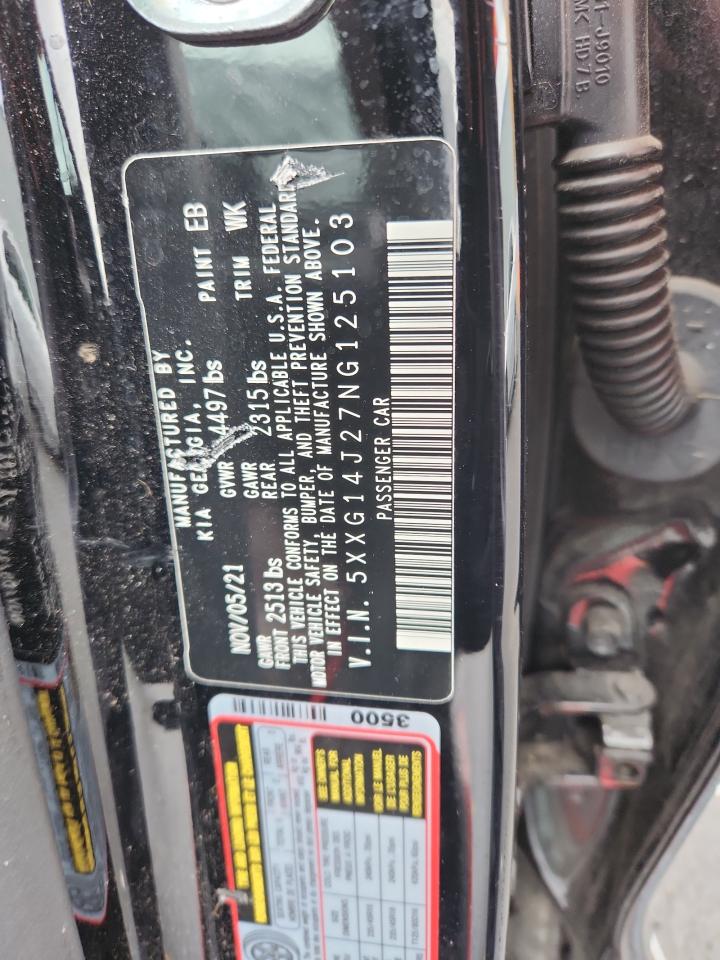 2022 Kia K5 Lxs VIN: 5XXG14J27NG125103 Lot: 91482905