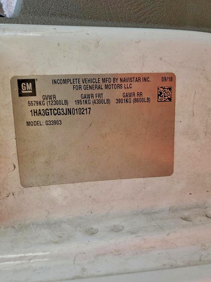 2018 Chevrolet Express Box Truck VIN: 1HA3GTCG3JN010217 Lot: 94320355