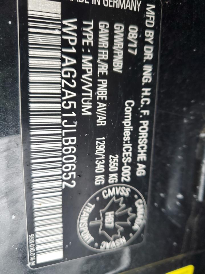 2018 Porsche Macan Gts VIN: WP1AG2A51JLB60652 Lot: 91822265