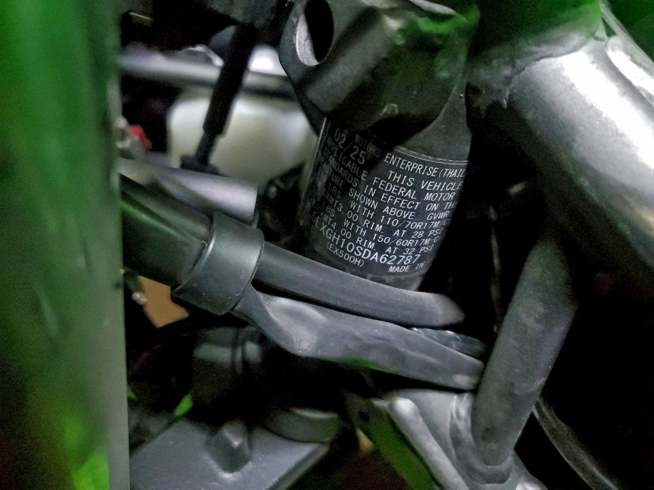 2025 Kawasaki Ex500 H VIN: ML5EXGH10SDA62787 Lot: 94839845