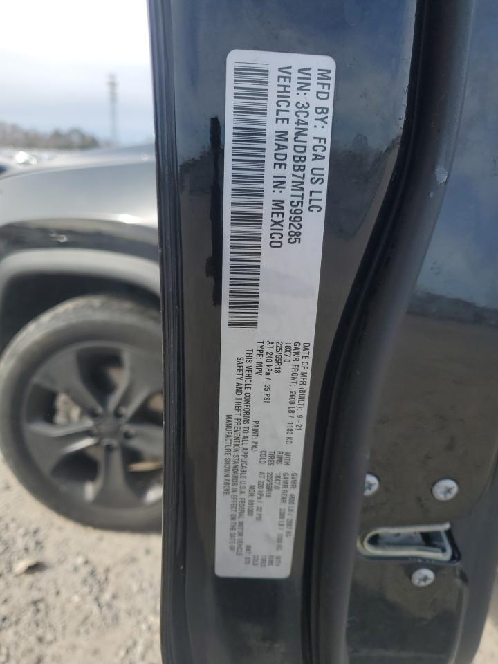 2021 Jeep Compass Latitude VIN: 3C4NJDBB7MT599285 Lot: 93303645