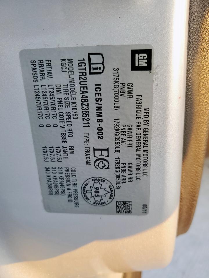 2011 GMC Sierra K1500 Sl VIN: 1GTR2UEA4BZ365211 Lot: 93331655