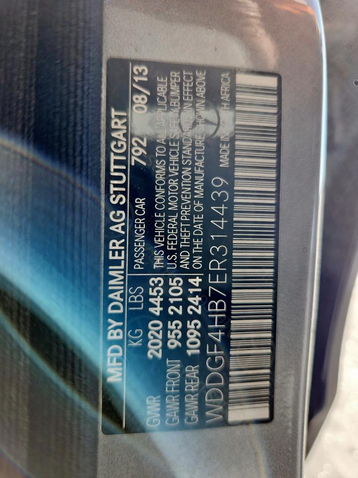 2014 Mercedes-Benz C 250 VIN: WDDGF4HB7ER314439 Lot: 93074035