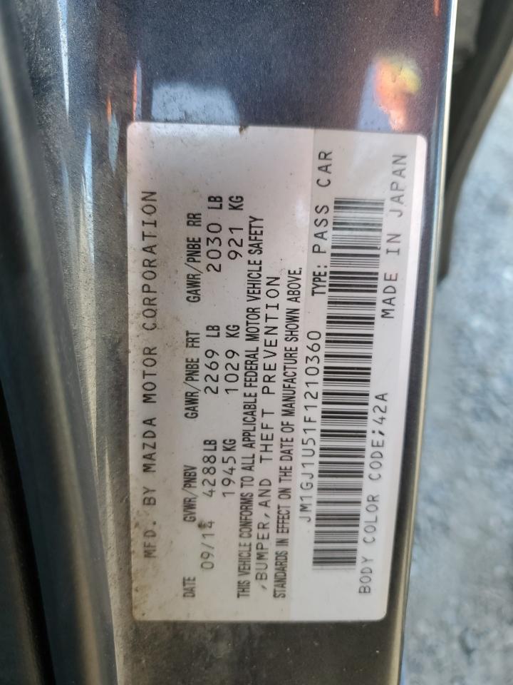 2015 Mazda 6 Sport VIN: JM1GJ1U51F1210360 Lot: 91489025