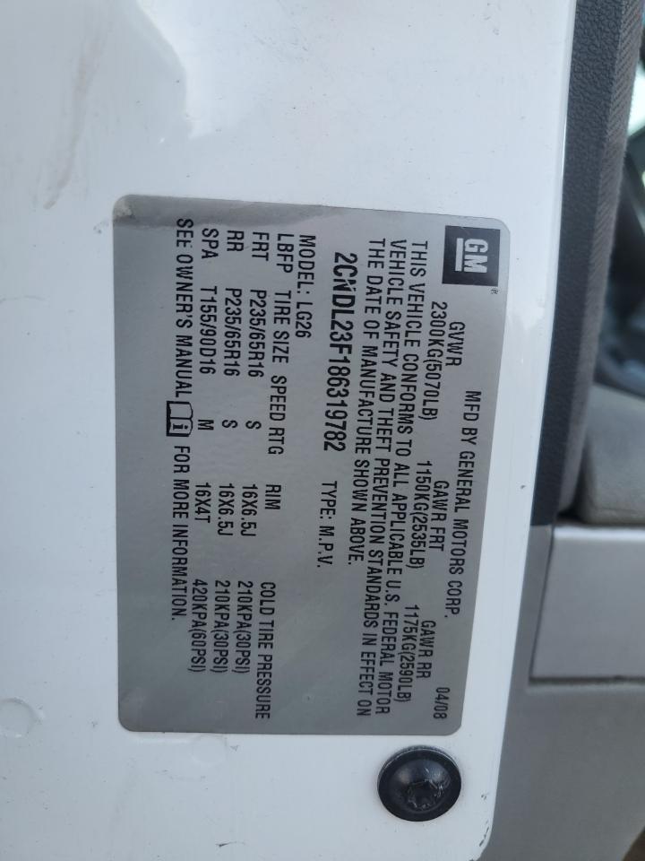 2008 Chevrolet Equinox Ls VIN: 2CNDL23F186319782 Lot: 90749195