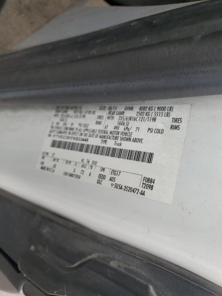 2015 Ford Transit T-250 Utility / Service Van VIN: 1FTNR2CM1FKB33448 Lot: 93589085