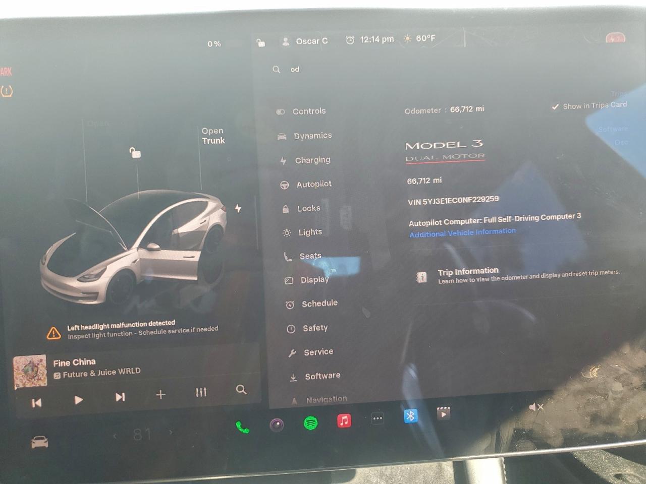 2022 Tesla Model 3 VIN: 5YJ3E1EC0NF229259 Lot: 93982175