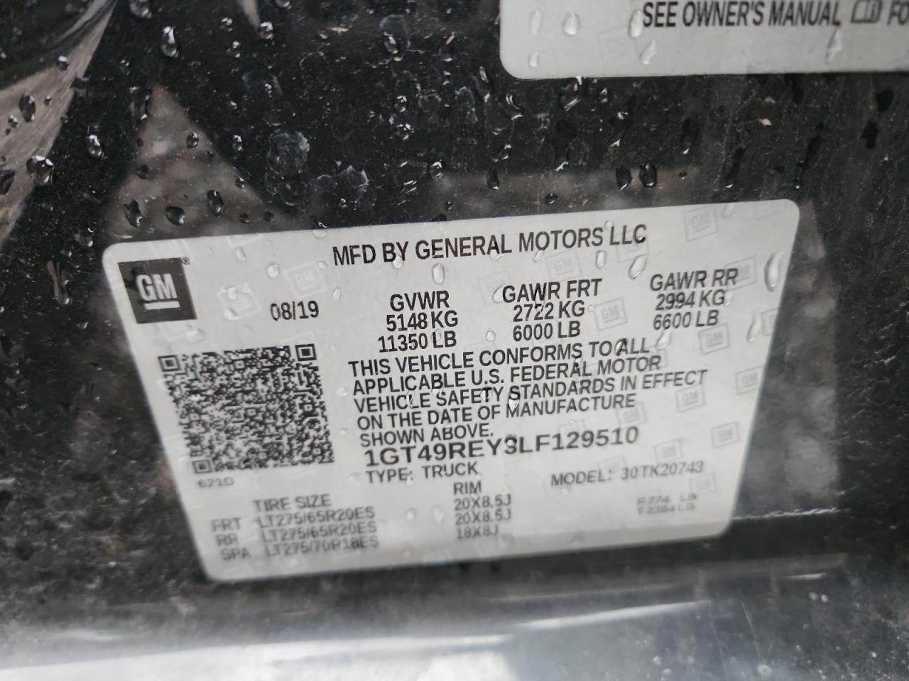 2020 GMC Sierra K2500 Denali VIN: 1GT49REY3LF129510 Lot: 93194605